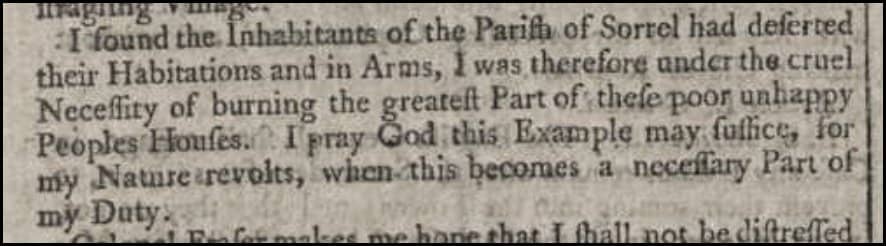 Extract of a Letter from the Honourable Brigadier General Murray to the Right Honourable Mr. Secretary Pitt, dated Contrecoeur, nine Leagues from Montreal, August 24, 1760, London Gazette Extraordinary, 6 octobre 1760